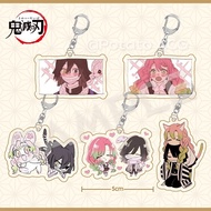 Anime keychain Demon Slayer Mitsuri Kanroji Iguro Obanai Acrylic Mica decoration Bookbag as a gift