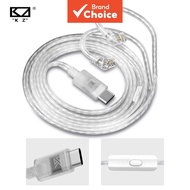 KZ Original TYPE-C Earphones Cables Silver Plated Upgrade Cable Headphones Wire For KZ Castor