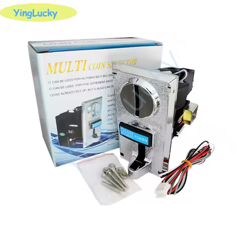 Free shipping 616 Multi Coin Acceptor Electronic Roll Down Coin Acceptor Selector Mechanism Vending 