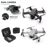 Ready Stock Dual Camera E88 Eequipped drone with WIFI FPV wide angle height keep RC folding drone/dr