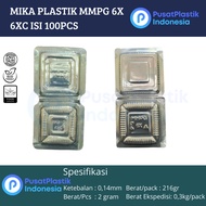MMPG 6x Plastic Mica | 6xc | Mika Cake Food Size 6X | 6XC @100pcs
