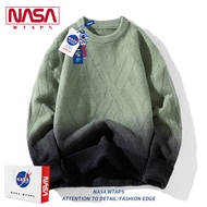 เสื้อไหมพรมคอกลมแบบ Ombre