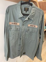 二手 carhartt 軍綠色 工裝襯衫M號