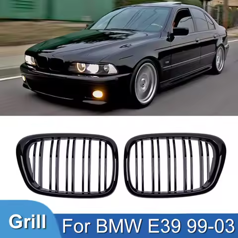 Pulleco For BMW E39 5 Series 525 528 Gloss Grille Car Front Hood Grill Kidney GrillesRacing Grill 99