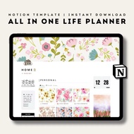 Notion Planner Template - All-in-One Life Planner, Student Planners, Minimalist Dashboard, Weekly Jo