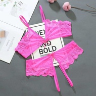 Setelan bra+cd set Wanita Dewasa Jaring2 transparan jaring2 Breathable (8048)