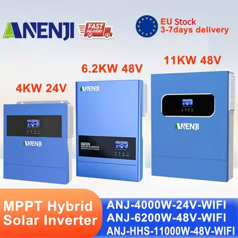 4KW 6.2KW 11KW Hybrid Solar Inverter MPPT Inverter On/Off Grid Solar Inverter PV 60-500V Works Witho