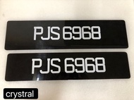 NUMBER PLATE CAR (Crystal Number Plate) ONE PCS / NUMBER ONLY