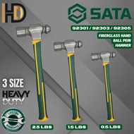 SATA Fiberglass Handle Ball Pein Hammer / 92301 + 92303 + 92305 / 0.5LBS & 1.5LBS & 2.5LBS / LIFETIM