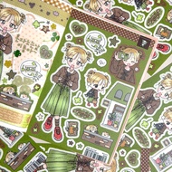 White Tol Playing Alone Sticker