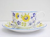 【中古探寶S】日本製🔵NARUMI鳴海 骨瓷咖啡杯🔵茶杯 水杯 馬克杯 花朵 復古 日式 古董 骨董 古物 早期