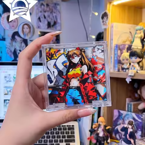 Anime Neon Genesis Evangelion Asuka 3D Stereoscopic Painting Kawaii Peripheral Handmade 3D Painting 