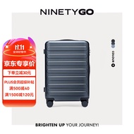 90分行李箱26英寸商务拉杆箱旅行箱大容量密码箱托运箱子莱茵河灰色
