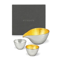 清酒具禮盒 (金箔片口盅-L+清酒對杯)