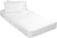 Yarns of Cotton Bed Cot RV Bunk Fitted Sheet - 48" x 75" White Solid - 1 Qty Cot Truck Sleeper Fitte