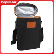 Insulated Wine Bag 2 Bottle Wine Carrier Leakproof Wine Cooler Bag Thermal Wine Tote with Padded Div
