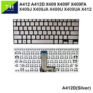 Asus Vivobook A412  A412D  X409  X409F  X409J  X409U  X412   Silver Laptop Replacement Keyboard