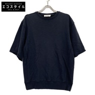 Jil Sander JSUM706025 Navy Inside-Out Design Crew Neck T-Shirt Short Sleeve Sweatshirt, Size S