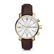 Fossil BQ1009 Men s Brown Leather Strap White Dial Chronograph Watch