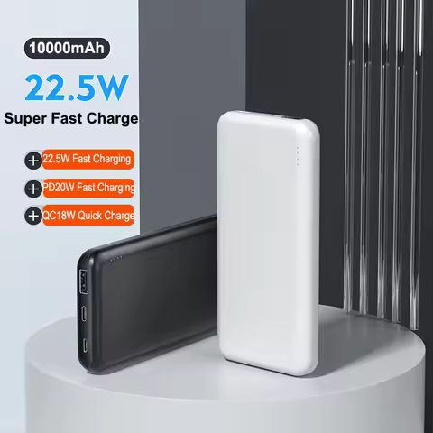 Slim Power Bank 10000mAh 22.5W QC PD Fast Charging Portable Charger Powerbank for iPhone Samsung Hua
