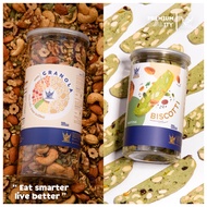 [Combo Healthy Snacks] Granola 500gr + Biscotti Green Tea 250gr Oat King