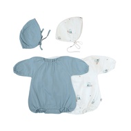 Saeson ชุดรอมเปอร์แขนยาว + หมวก TENCEL™ Classic Bubble Romper Set จำนวน 1 เซต