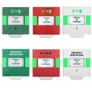 LED Light Fire Emergency Glass Resettable Emergency Release Exit Fire Alarm switch Door Urgent Butto