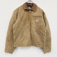 2000 年代古著 Carhartt Detroit Duck 夾克，ブラウン，帶毯子內襯