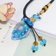 琉璃精油瓶项链香水瓶吊坠香薰精油许愿瓶毛衣链宝宝胎发瓶项链