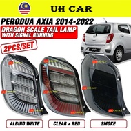 (DRAGON SCALE) Perodua Axia 2014-2022 Dynamic Led Tail Lamp Taillamp Taillight Light With Running Si