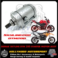 DEMAK STARTER MOTOR ASSY STANDARD OEM FOR SKYLINE200 DTM200 PLUG & PLAY READY STOCK