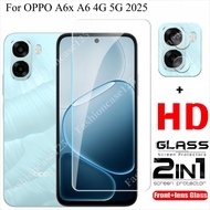 2in1 OPPO A6x A6 4G 5G Screen Protector Full Cover Tempered Glass For OPPO A6x A6 4G 5G 2025 Front F