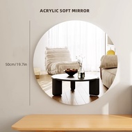 50CM (20in) Round Acrylic Mirror Body Makeup Mirror Table Wall Sticker Self Adhesive Mirror Decorate