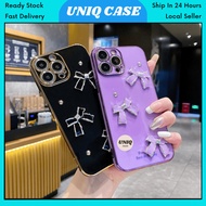 VIVO V25 V25e V27 V27e V29 V30 V30e V40 Pro Y76 Y78 Y100 4G 5G mini ribbon case pink white phone cas