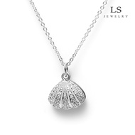 LS สร้อยคอเปลือกหอยแฟชั่นสตรี สร้อยคอเงิน n2730