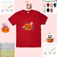 Halloween T-Shirt With Cute Pumpkin And Ghost Print - Perfect For Halloween Party Costume Wear And F