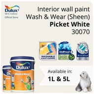 Dulux Interior Wall Paint - Picket White (30070)  - 1L / 5L