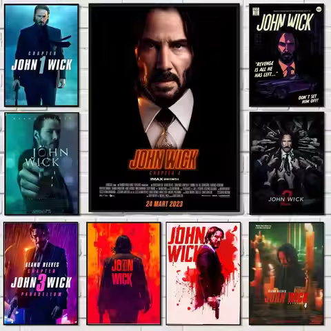 Classic Movie John Wick Quote Painting Calligraphy Canvas Poster: Crease Free Waterproof Durable All