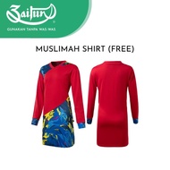 [NOT FOR SALE] Zaitun Arora Sports Activewear Long Sleeve Sport Muslimah Shirt – Maroon Edition