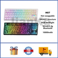 AUSDOM H87 Wireless Mechanical Keyboard 87% Hot swappable RGB GASKET Custom Gaming Keyboard