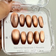 Ready-Made Gel Nails 1 Brown Glass Color 02