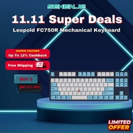 Leopold FC750R SP Stick Point Tenkeyless Mechanical Keyboard White Sky Blue