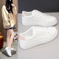 2025 Spring New Style Korean Version White Shoes Female Trendy Student Thick-Soled Platform Shoes Fe