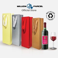 Premium Wine Paper Bag | Kraft Bottle Bag | Colorful Wine Gift Bag | Wine Bottle Carry Bags | Wine Bag | Gift packaging