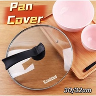 30cm/32cm Tempered Glass Wok Pan Lid Cookware Lid Fits Pot Cover
