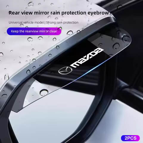 Car Rearview Mirror Rain Eyebrow Sticker Rainproof Cover For Mazda 3 2 6 5 CX-5 CX-3 CX-80 CX-70 CX-