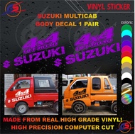 Suzuki Multicab Body Decals - 4x4 Off Road High Quality Vinyl Sticker