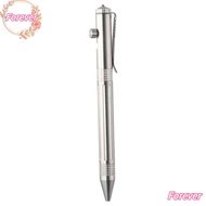 FOREVER Alloy Pen, Black Ink Silver Bolt Action Pen, Stainless Steel Signature Pen