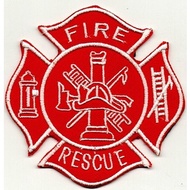 EMBROIDERED PATCH FOR FIRE RESCUE PERSONNEL SIZE: 3 INCHES OR 7.62CM