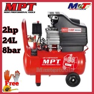 Mpt Air Compressor 2hp 24 Liters free gloves and tape measure